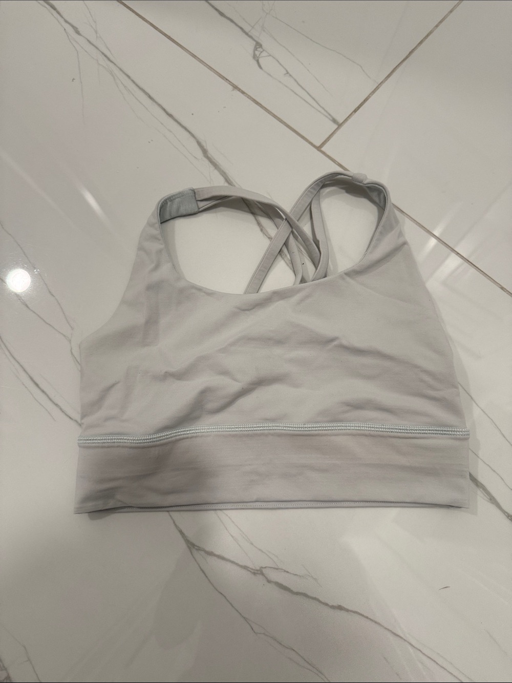lululemon athletica Light Gray Crisscross-Back Sports Bra